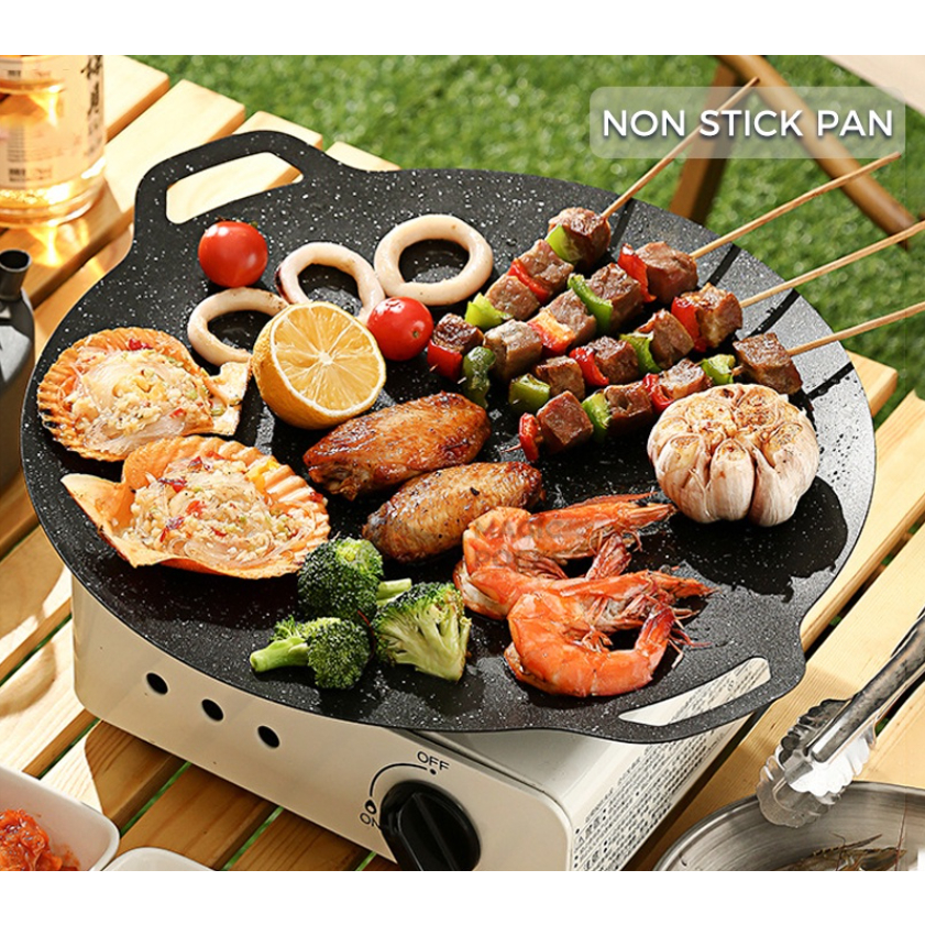 Portable Frying Smokeless Tray Lightweight Induction Grill Pan Indoor  Outdoor Picnic Household BBQ Camping