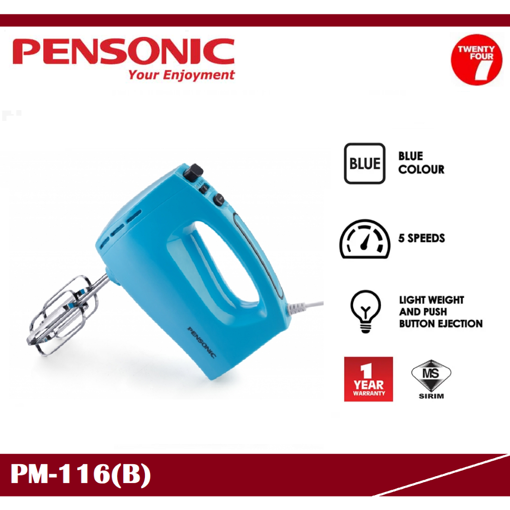 { 10.10 } PENSONIC Hand Mixer (Blue) | PM-116(B) | Shopee Malaysia