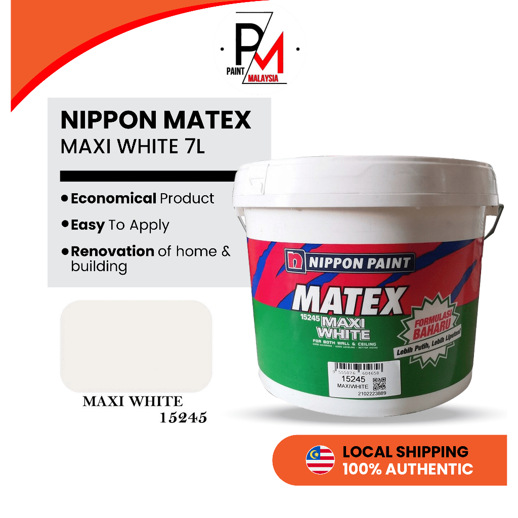 NIPPON PAINT Matex Maxiwhite 15245 Water Paint Undercoat Paint Ceiling