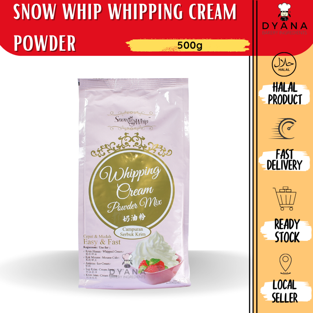 Snow Whip Whipping Cream Powder Mix 500g Shopee Malaysia