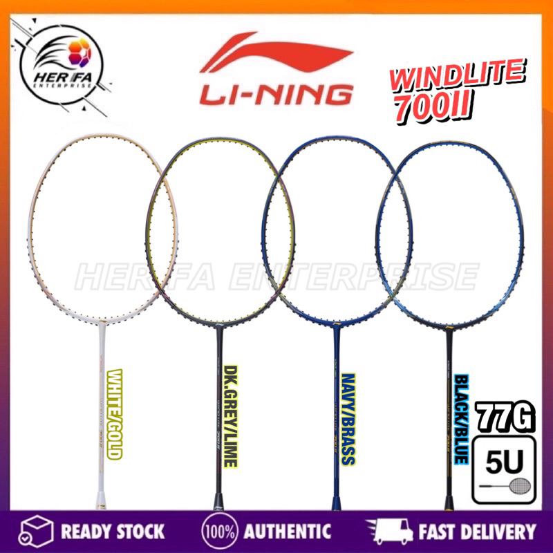 LINING Windlite 700II 5U 77gram Badminton Racket Max Tension 28lbs LINING Racquet Shopee Malaysia