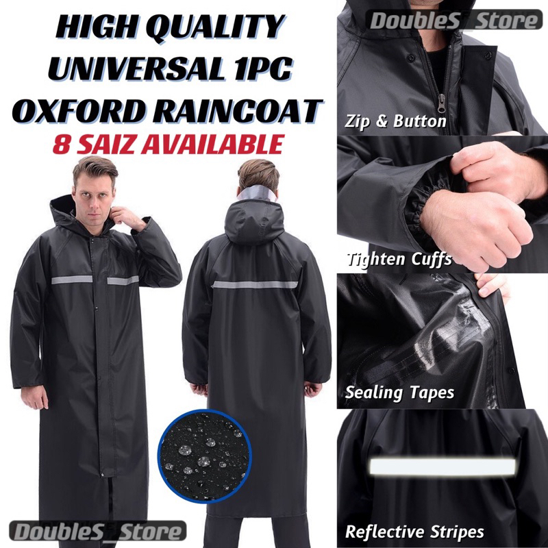 Double Layer Raincoat Baju Labuh Long Rain Coat Baju Hujan Waterproof