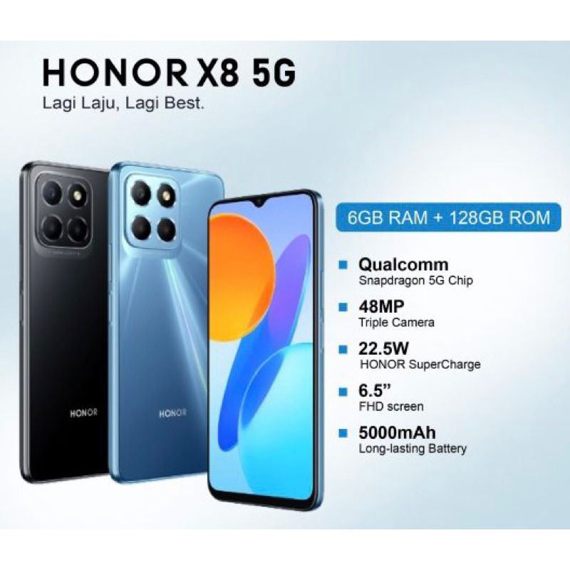 [SEALED BARU]HONOR X8 5G Smartphone 6GB+128GB Original Honor Malaysia ...