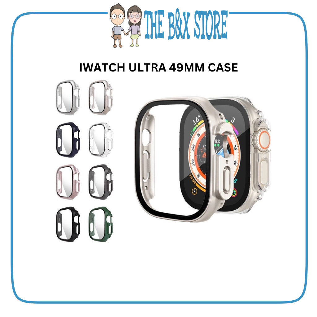 iWatch Ultra 49mm Case 2in1 Full Protect Screen Protector Cover PC Hard Casing With Builtin