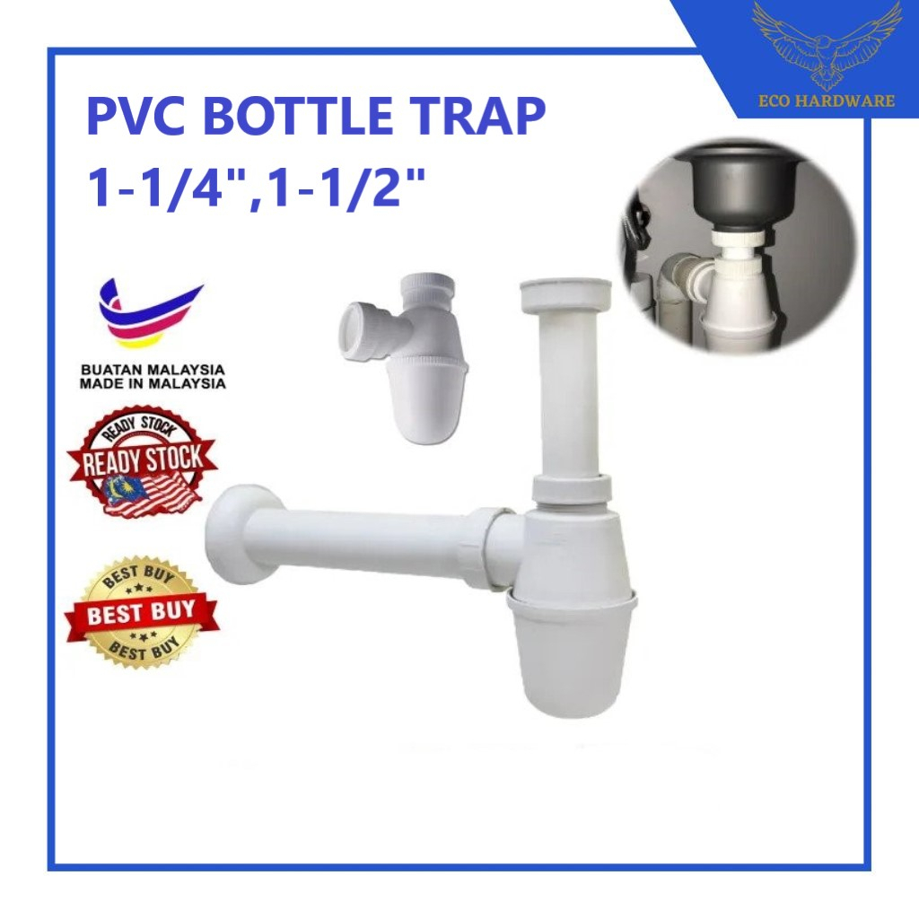 32MM 40MM UPVC PVC Plastic Bottle Trap for Basin Kitchen L Sink Trap ...