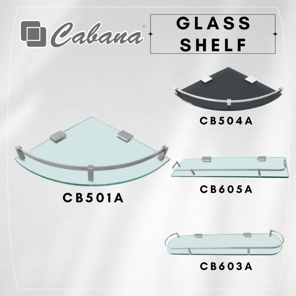 CABANA Bathroom Corner Shelf Wall Mounted Glass Shelf Shelf Series ...