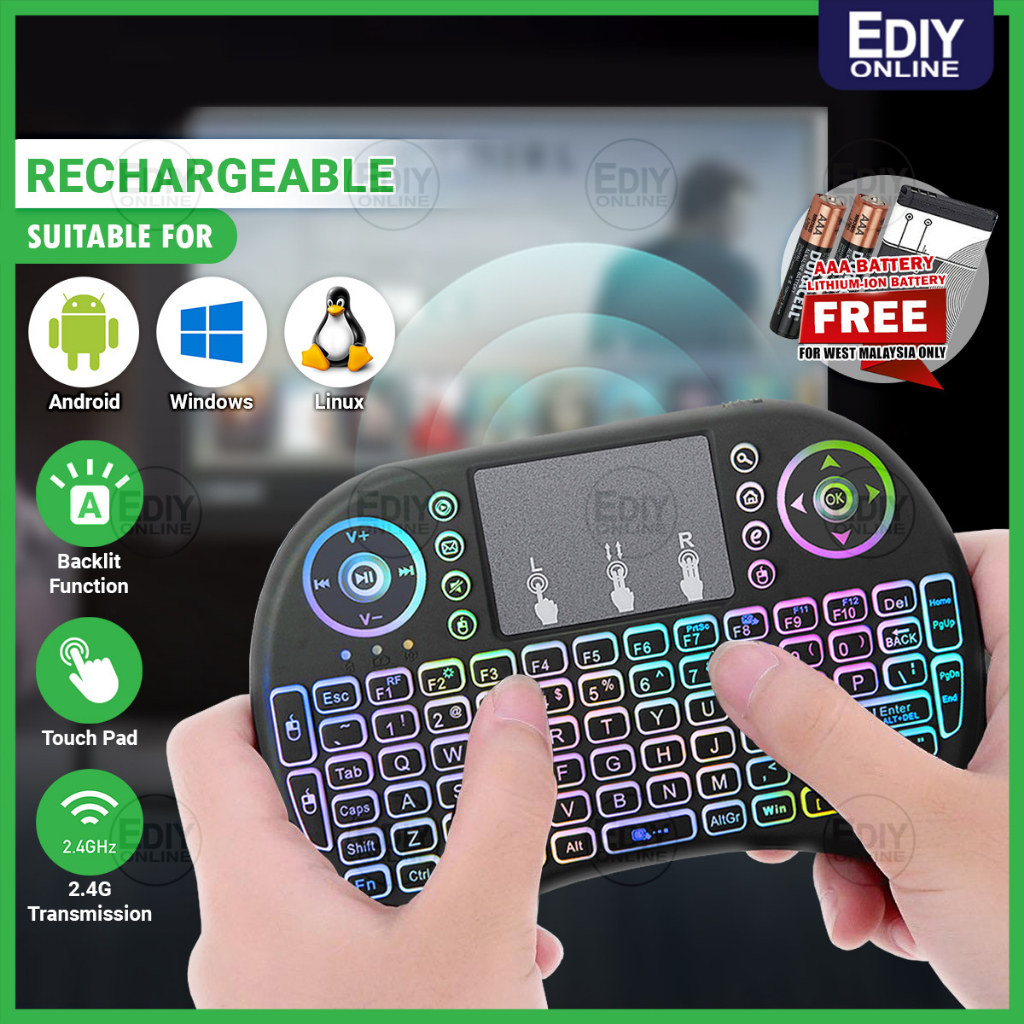 I8 USB WIRELESS AIR MOUSE KEYBOARD TOUCHPAD REMOTE CONTROL FOR ANDROID
