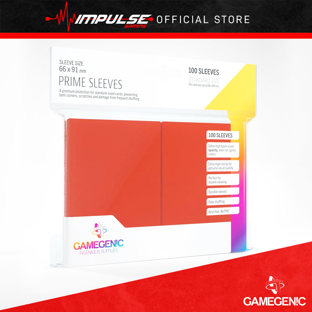 Gamegenic Sleeve "Matte Prime Sleeves" Red (GGS10027ML) Shopee Malaysia