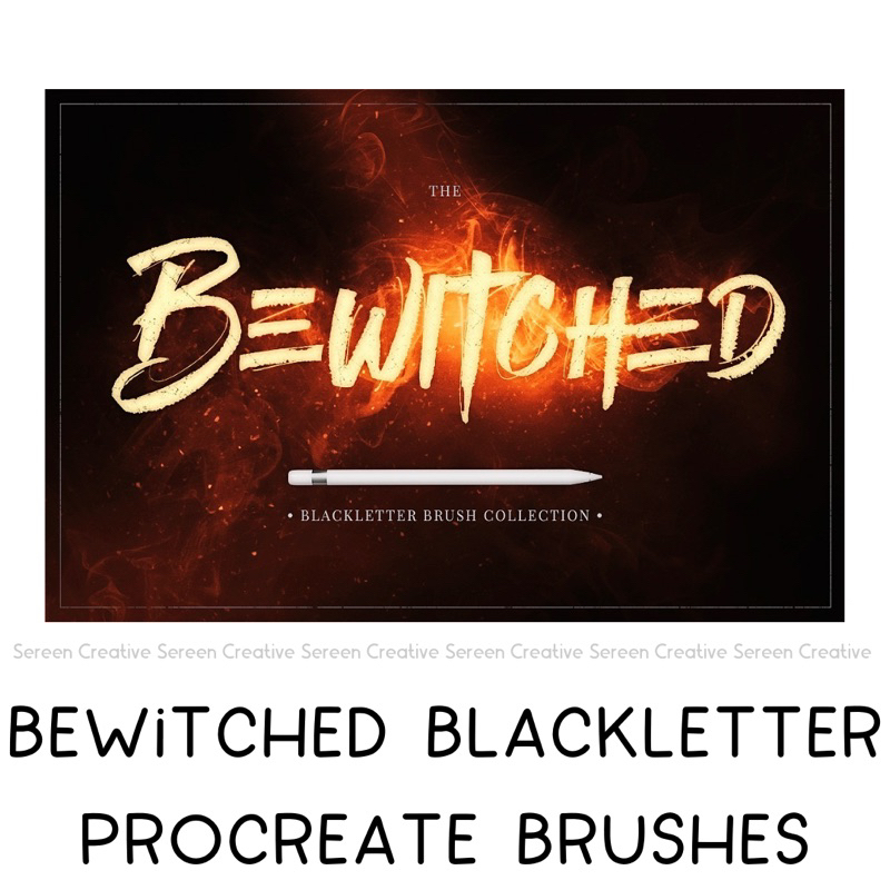 P318 The Bewitched Blackletter Brush Collection for Procreate (Gothic