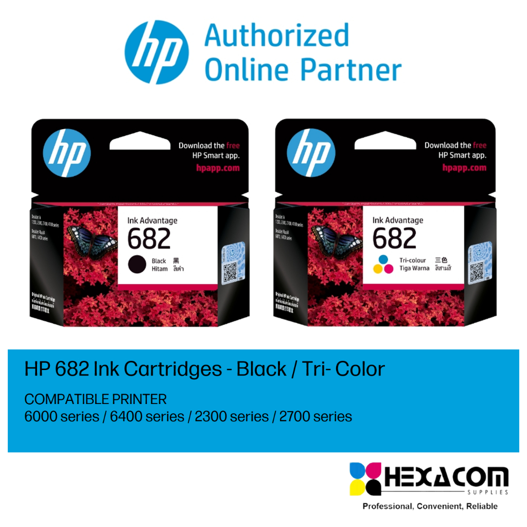 HP 682 Ink Cartridges HP DeskJet 2336/2777/2776/2875 - Black/Color ...