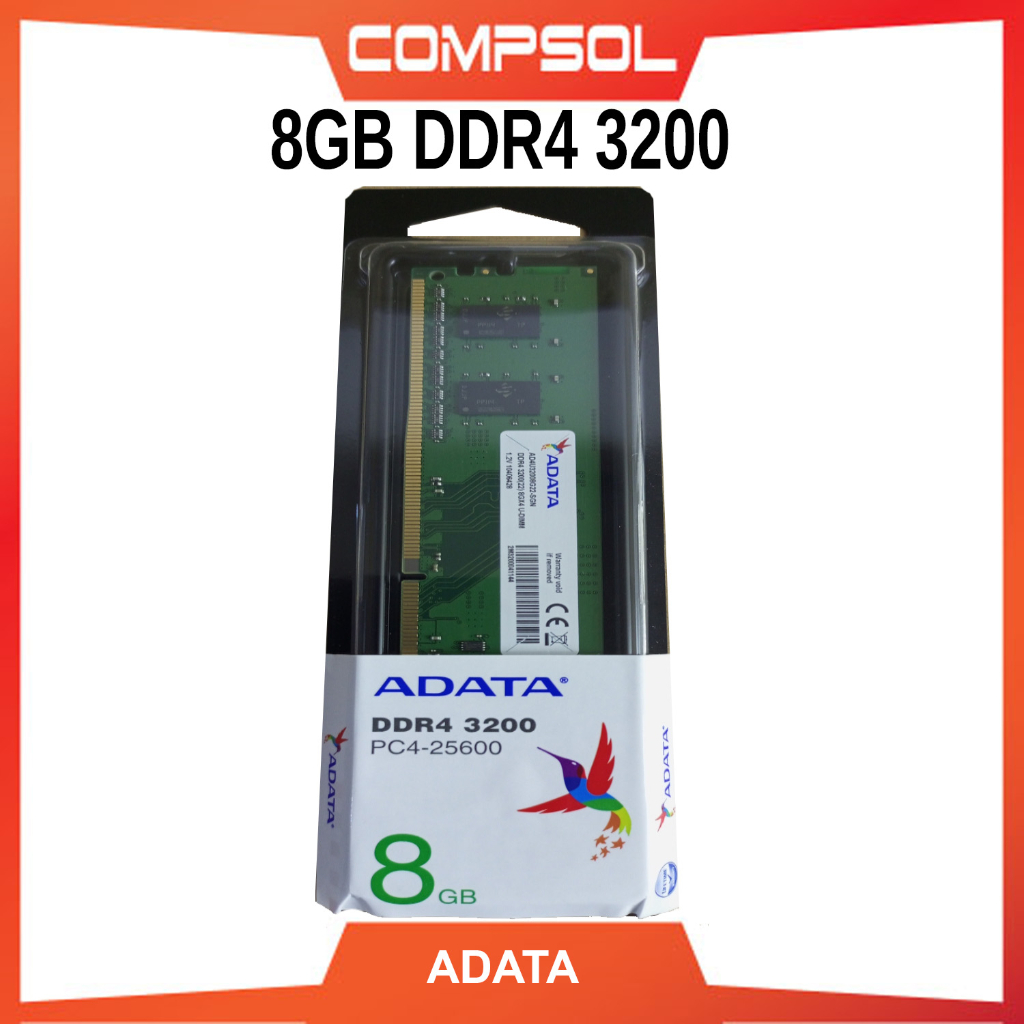 ADATA 8GB, DDR4, 3200MHz (PC4-25600), CL22, DIMM Memory at