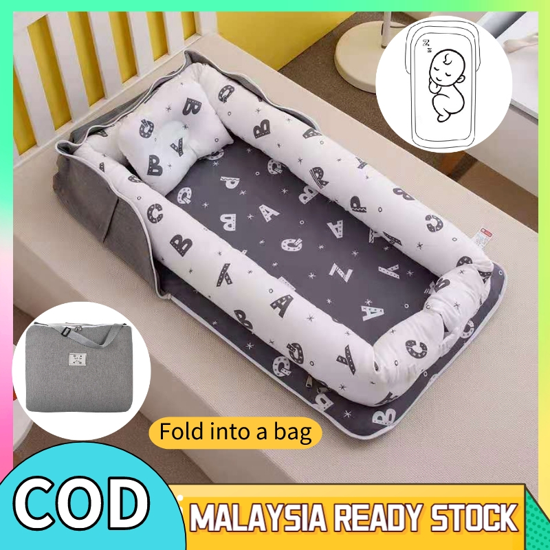 Portable Baby Bed Soft Breathable Infant Bassinet Baby Mattress With ...