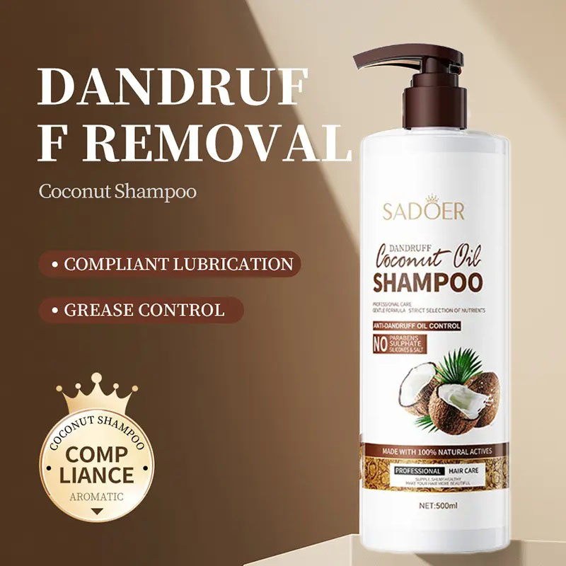SADOER Nourishing Coconut Oil Dandruff Removal Shampoo 500ml [Parabens