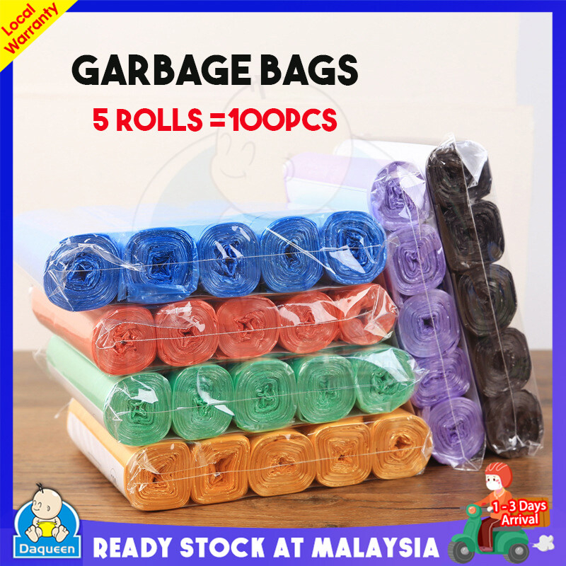 5 rolls Rubbish Plastic Bag Garbage Bag Colours Plastic Sampah Plastic