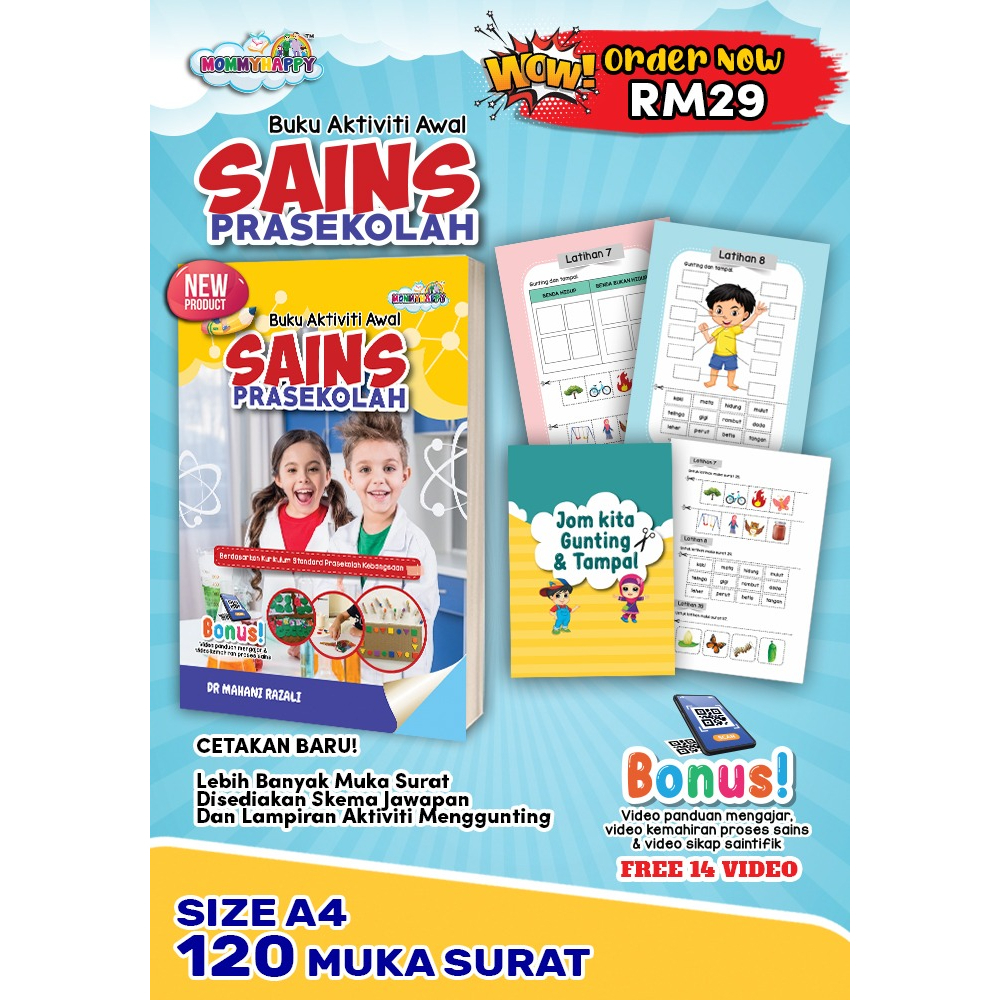 BUKU AKTIVITI AWAL SAINS PRA SEKOLAH BUKU SAINS UNTUK ANAK TADIKA TASKA ...