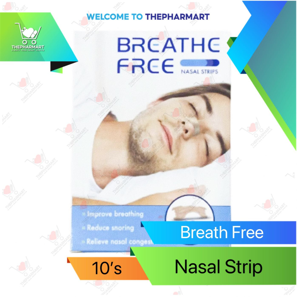 Breathe Free Anti Snoring Anti Nasal Congestion Nasal Strips Regular