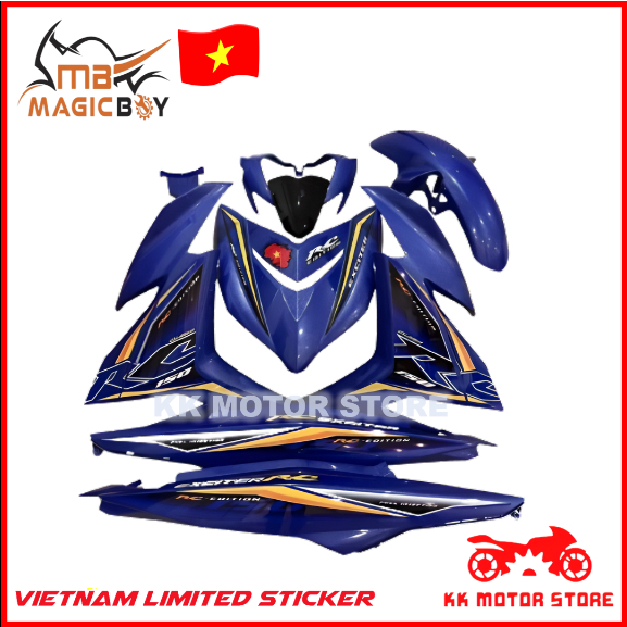 (100% ORIGINAL !!!) MAGIC BOY COVER SET Y15 V2 EXCITER RC BLUE CRYSTAL ...