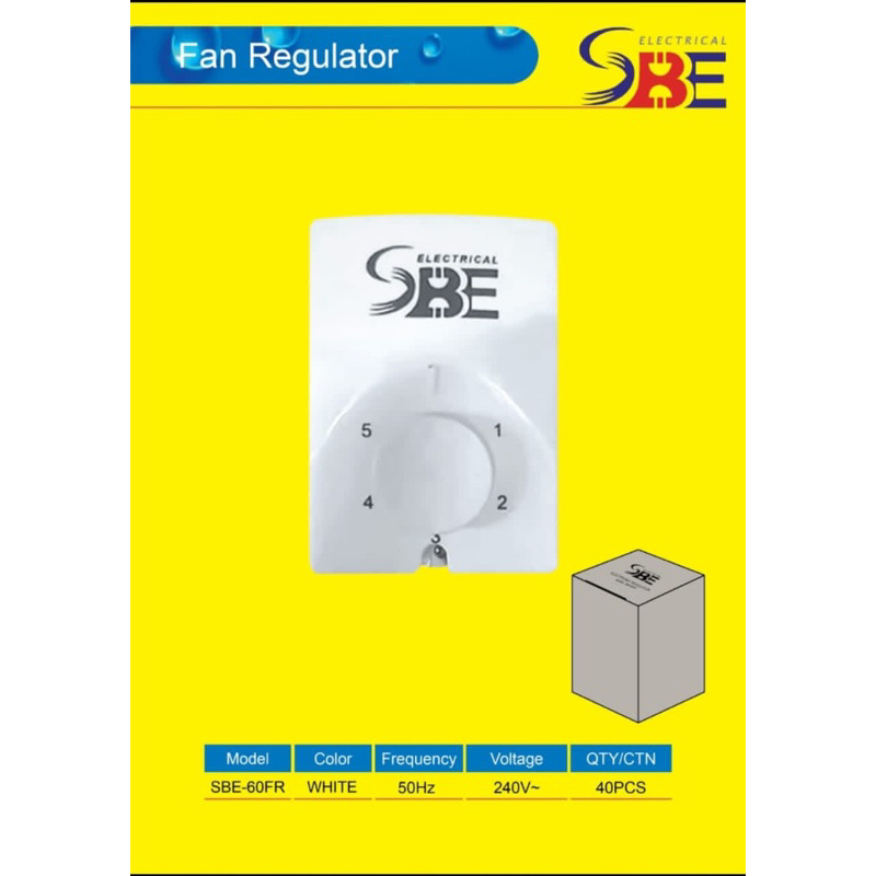 SBE CEILING FAN REGULATOR / SBE 5 SPEED SELECT / MULTI FAN REGULATOR