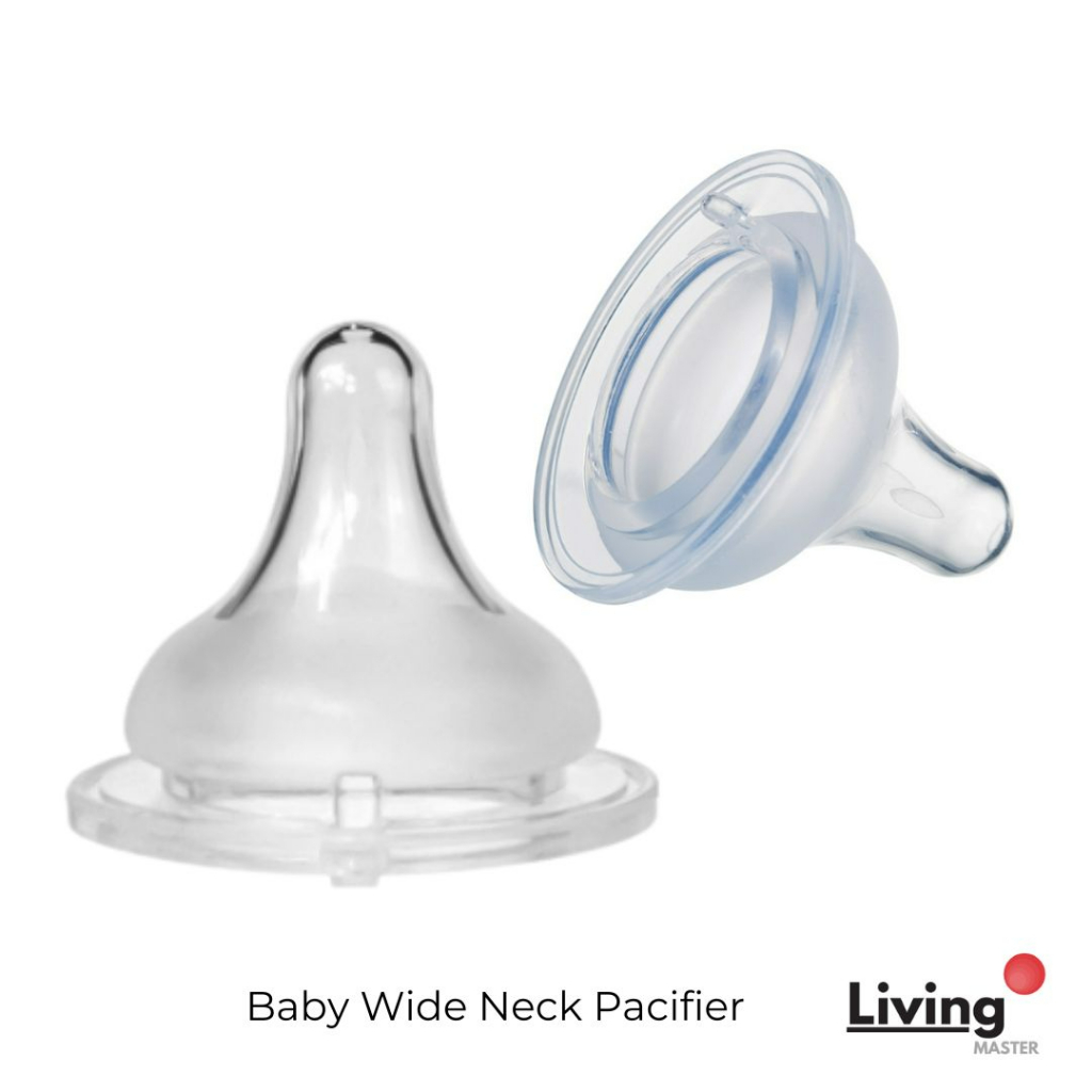 Baby Pacifier Wide Neck Silicone Wide Mouth Nipple Baby Bottle Nipple ...