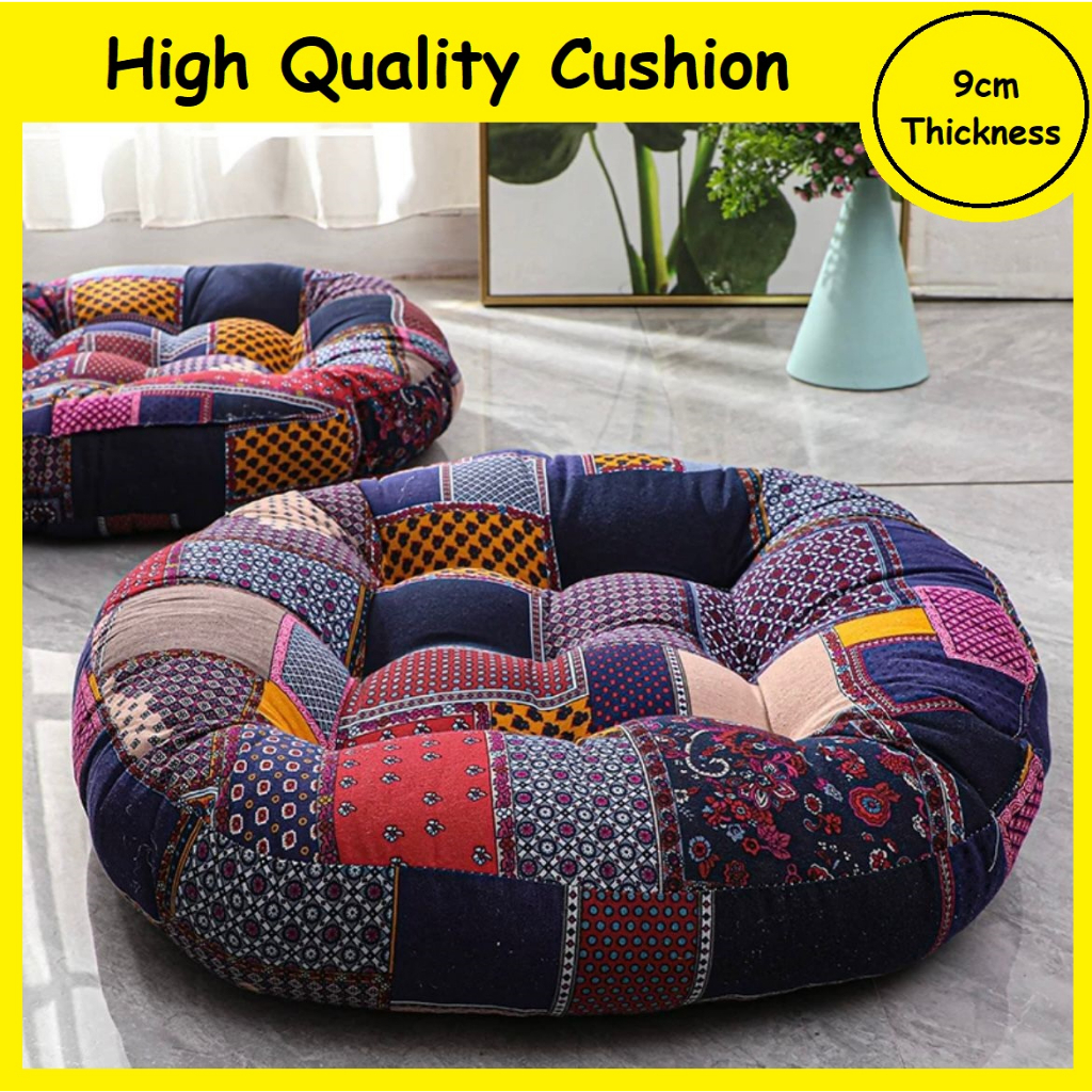 Thick Tatami Floor Cushion Seat Pure Cotton Round Square Cushion Seat