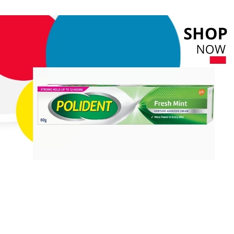 POLIDENT Fresh Mint Denture Adhesive Cream (60g) Shopee Malaysia