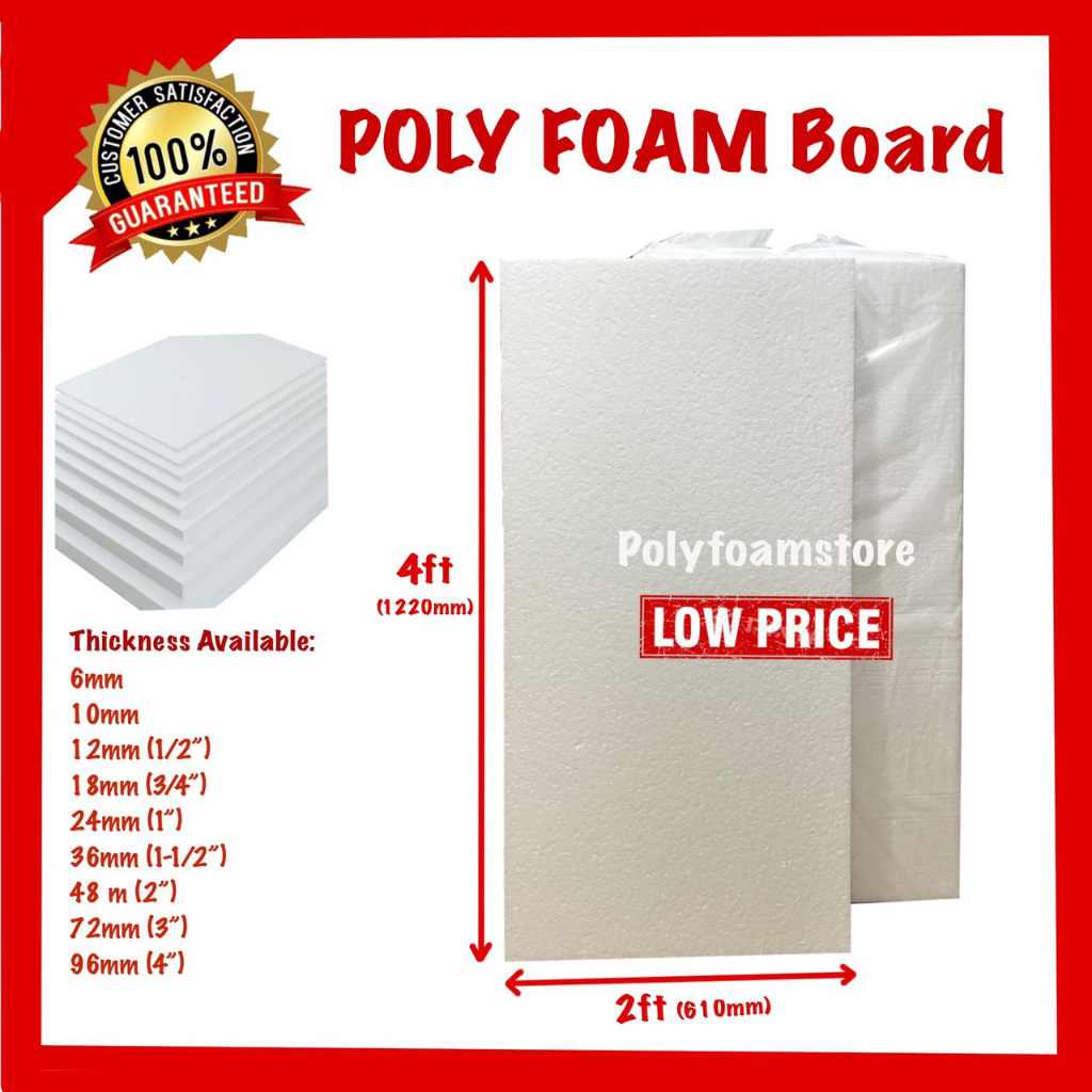 [ READY STOCK ] 4FT X 2FT POLY FOAM BOARD/ SQUARE FOAM / GABUS EMPAT ...