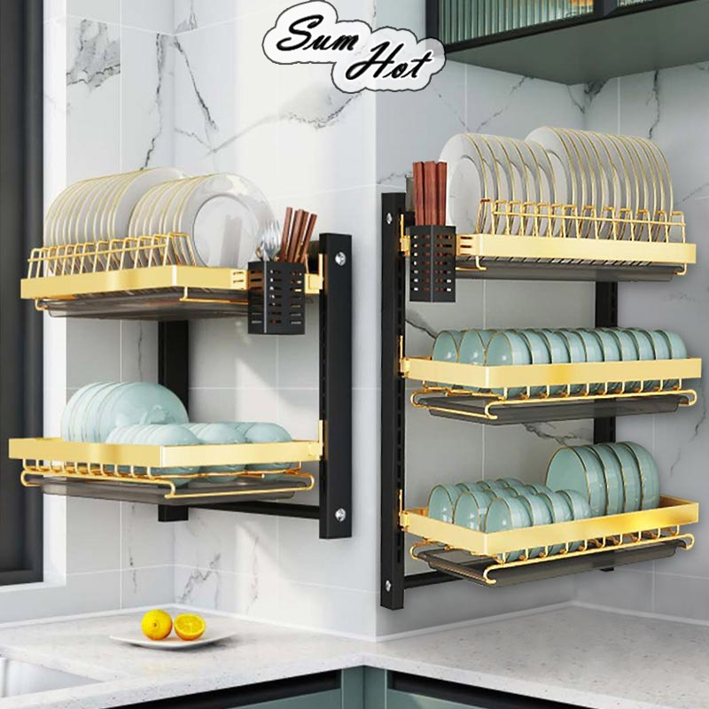 Wall mounted stainless steel kitchen rack sale