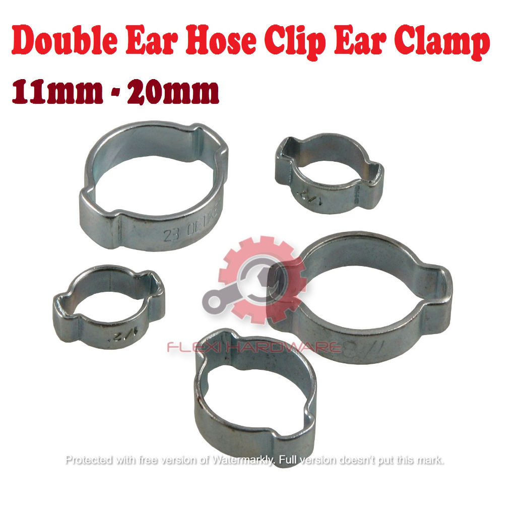 Double Ear Hose Clip Ear Clamp 11mm 20mm Shopee Malaysia