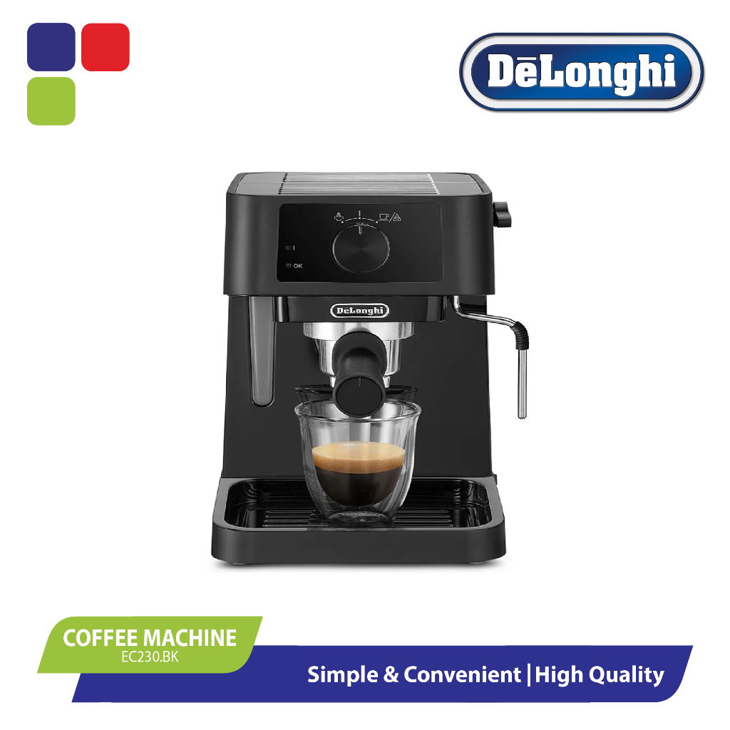 DELONGHI STILOSA MANUAL PUMP ESPRESSO COFFEE MACHINE EC230.BK