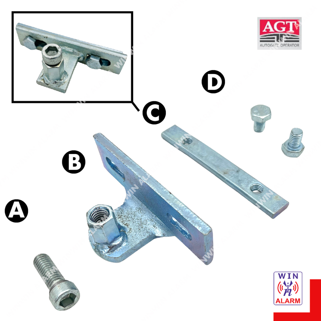 SPARE PART AGT ARM MOTOR WALL BRACKET / GATE BRACKET / NUT / SCREW AGT