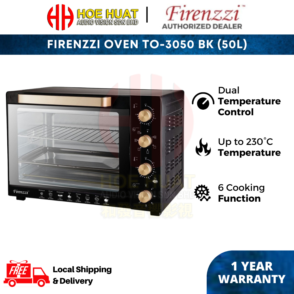 Firenzzi TO3050BK 50L TO3060BK Dual Temperature Control Electric Oven