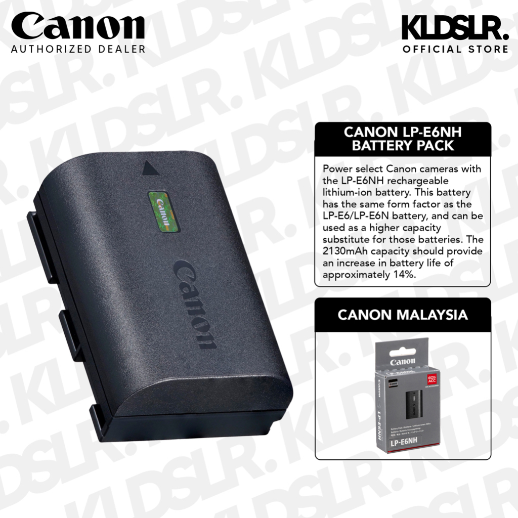 Canon LP-E6NH / LPE6NH / LP-E6 / LPE6 Lithium-Ion Battery (7.2V ...