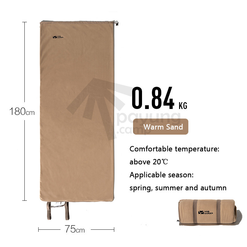 MOBI GARDEN Fleece Sleeping Bag Camping Blanket Sleeping Bag ColdProof