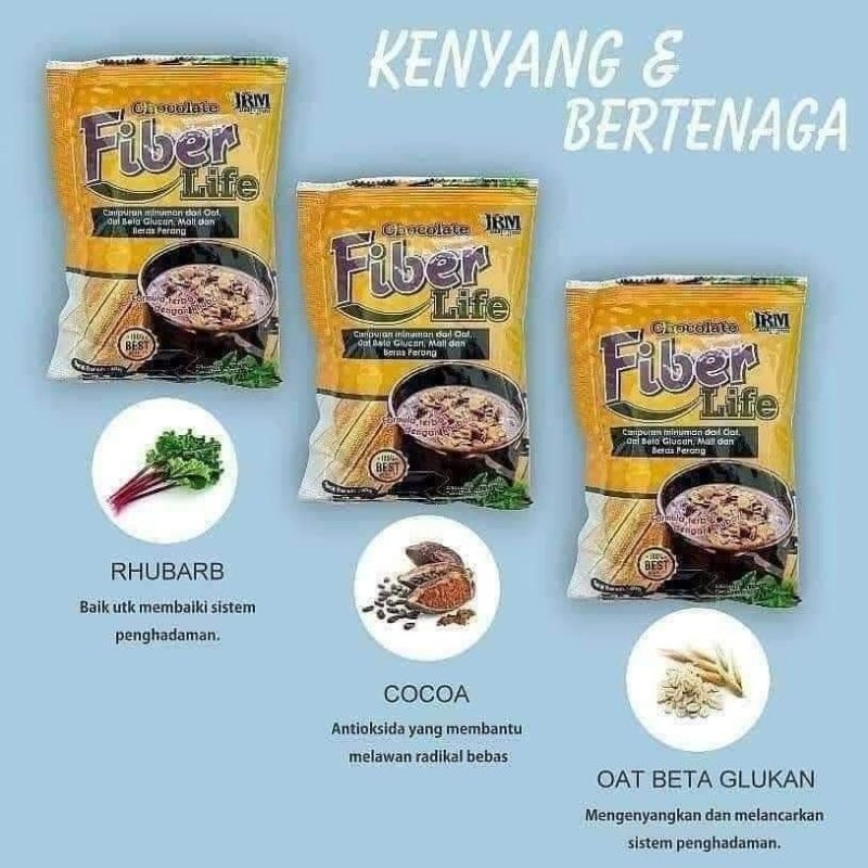 JRM (1 SACET) CHOCOLATE FIBER LIFE [exp 2026] MINUMAN OAT COKLAT JAMU RATU MALAYA Shopee Malaysia