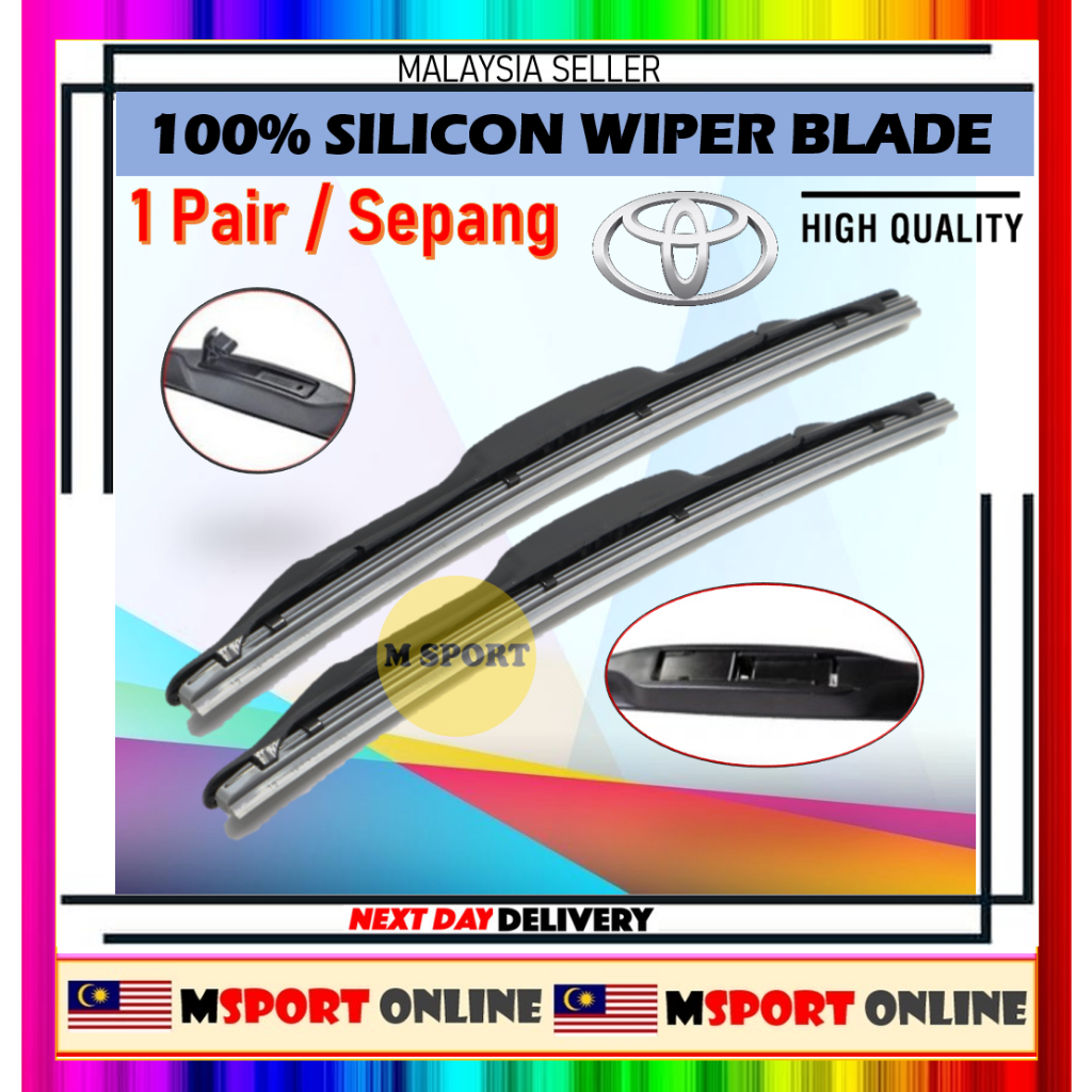 Silicone Wiper Kereta - Vios Camry Avanza Yaris Altis Innova Harrier ...