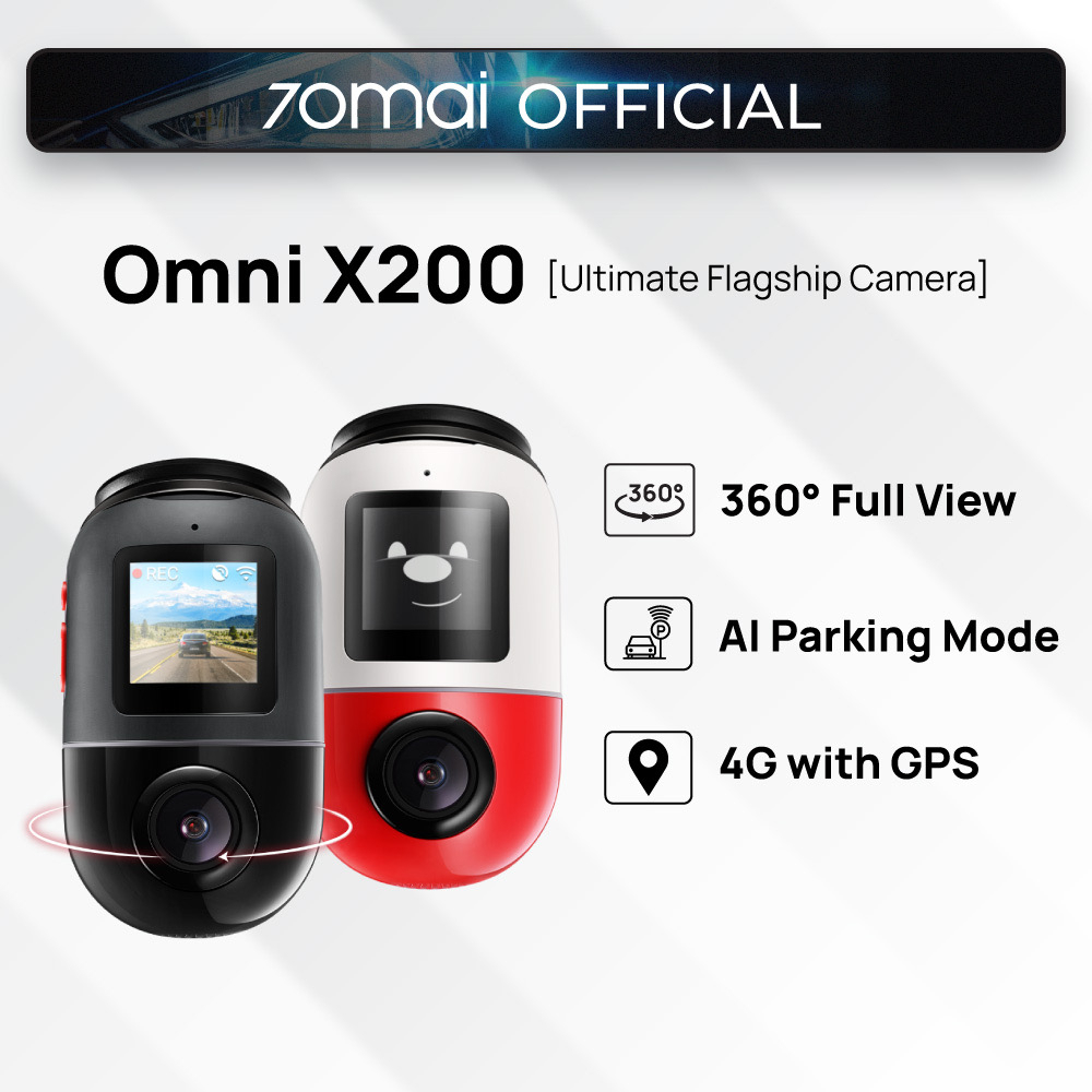 70MAI OMNI X200 360 DASHCAM 4G GPS AI PARKING SURVEILLANCE HDR NIGHT ...