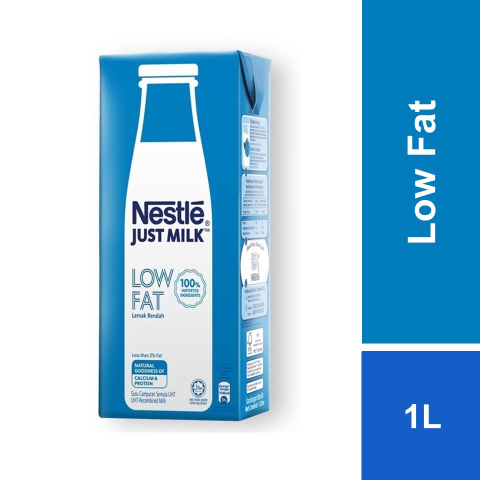 Nestle Just Milk, Low Fat UHT Milk 1 Liter | Shopee Malaysia