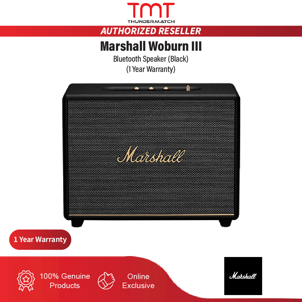 Marshall Woburn III / Woburn II Bluetooth Speaker - Black (1 Year ...