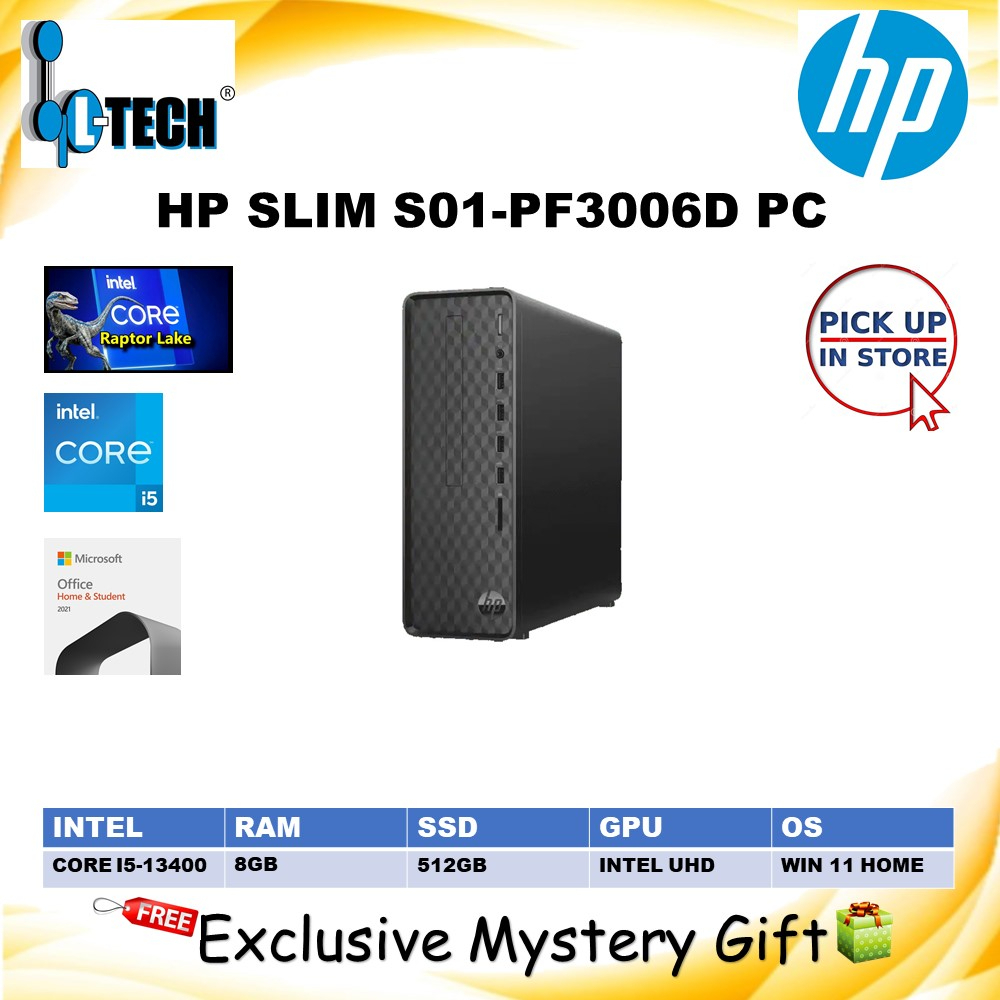 Hp S01 Pf3006d Intel I5 13400 Raptor Lake 8gb 512gb Dark Black Opi 3y Shopee Malaysia