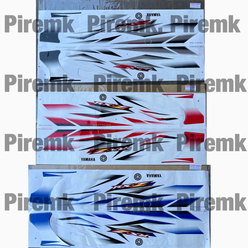 stripe moritaka rxz model catalyzer biru putih/merah putih/hitam putih ...