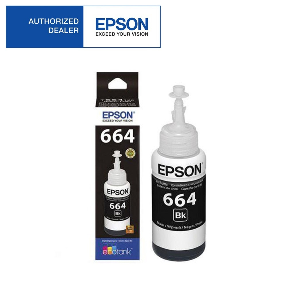 Epson Original T6641 Ink 70ml Bottle Black Shopee Malaysia 0478