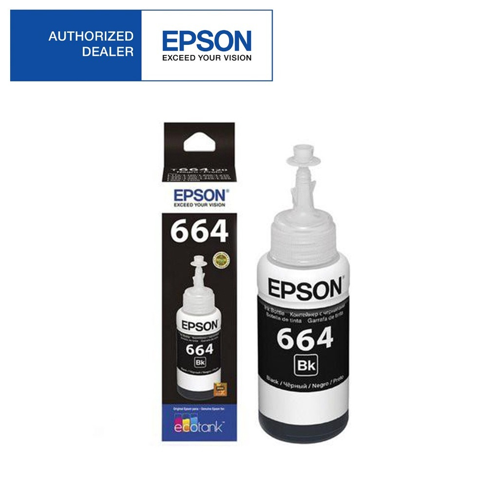 Epson Original T6641 Ink 70ml Bottle Black Shopee Malaysia