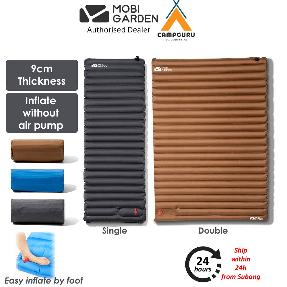 MOBI GARDEN Inflatable Air Mattress Air Bed Single and Double