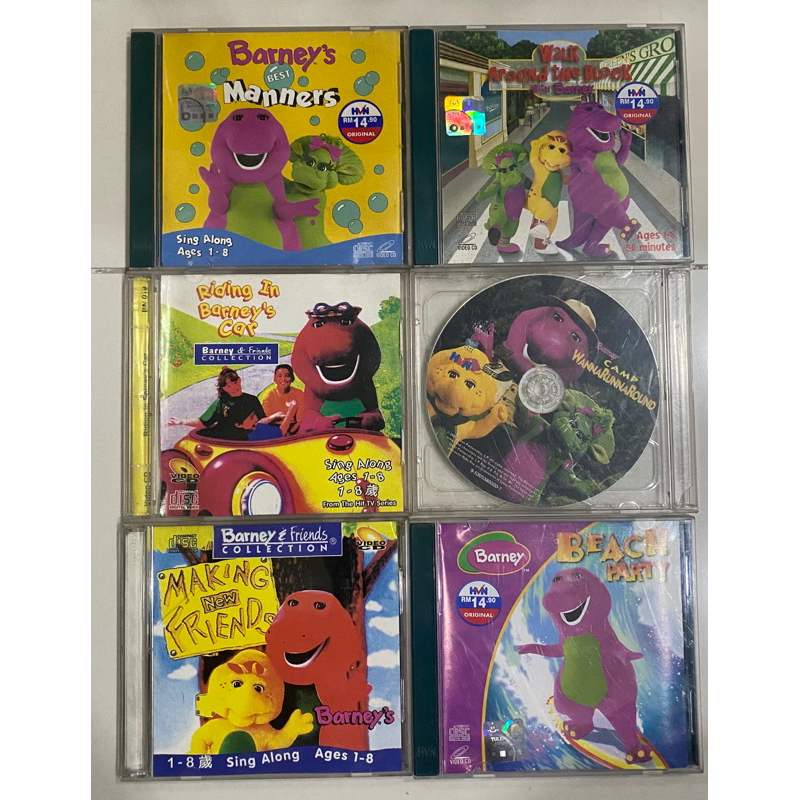 VCD Barney for kids ( 6 Disc in 1 pack ) | Shopee Malaysia