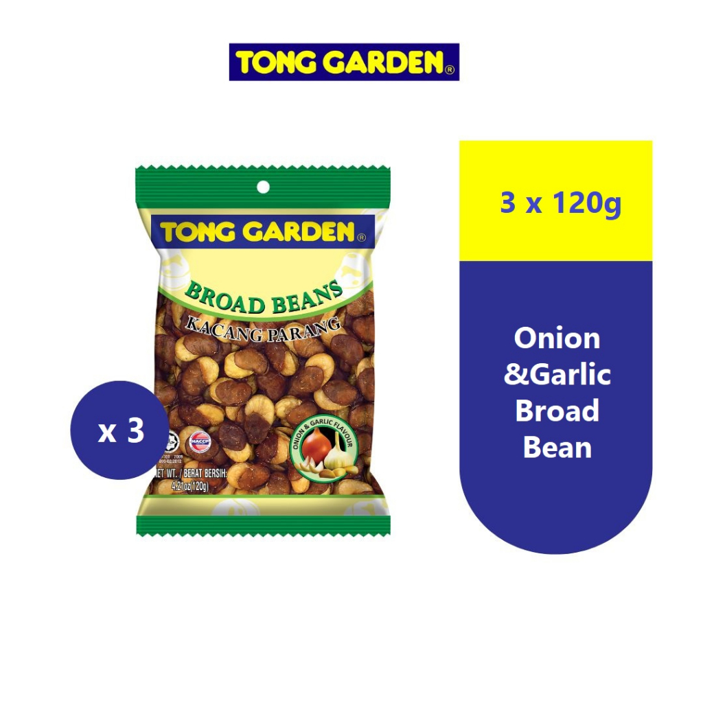 (Bundle of 3) Tong Garden Onion & Garlic Broad Bean with Skin 120g Shopee Malaysia
