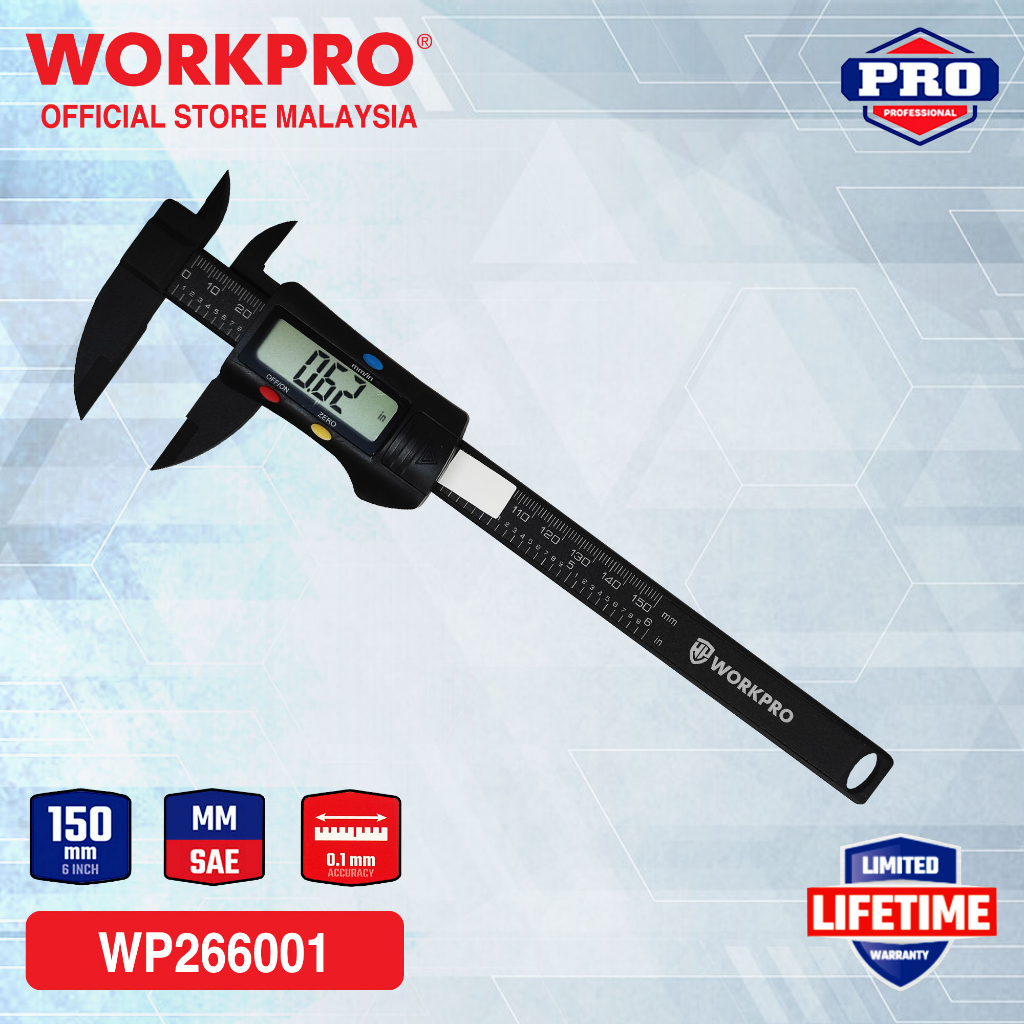 WORKPRO Plastic Digital Vernier Caliper | Shopee Malaysia
