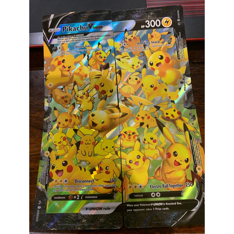 Pokemon Tcg - Pikachu Vunion 4 cards set promo | Shopee Malaysia