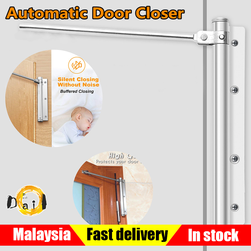 Aluminum Alloy Door Closer,Adjustable Force,Automatic Door Closing
