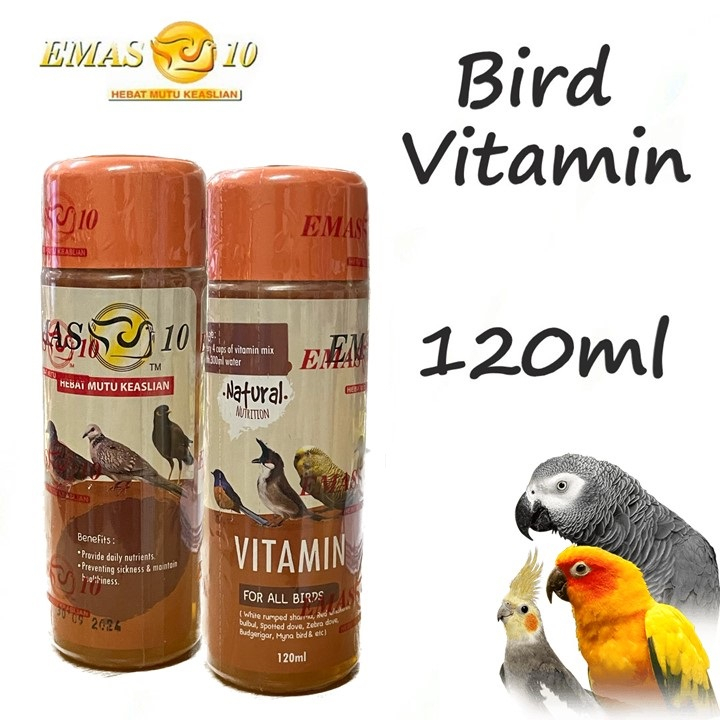 Bird Vitamin 120ml / Bird Supplement Emas 10 'Sesuia Untuk Semua Burung ...