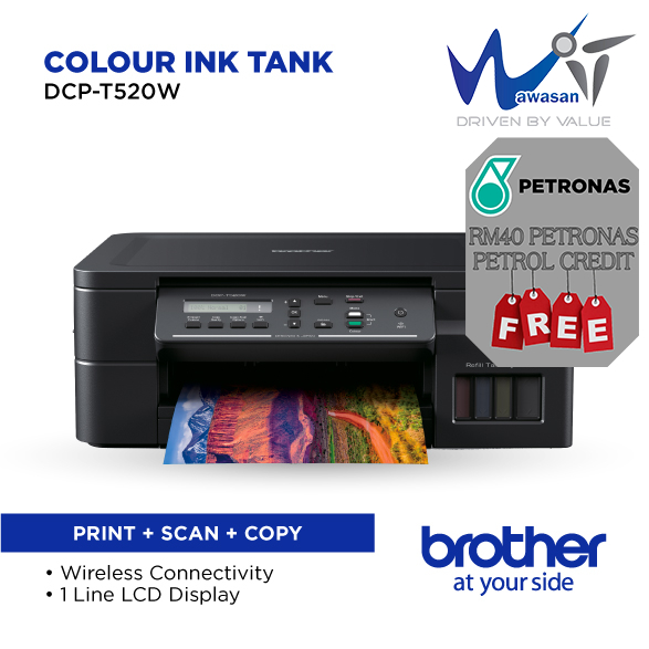 BROTHER DCP-T520W 3IN1 REFILL INK TANK SYSTEM | Shopee Malaysia